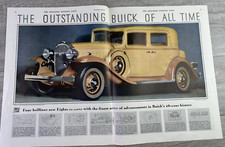 Vtg 1931 Sat Eve Post Art Deco 2 Page Print Ad The Outstanding Buick Of All Time picture