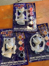 Lot Of 3 Disney Parks EPCOT 24' Festival Arts Paint Your Figurine Figment Mickey picture