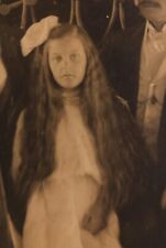 Vintage Extreme Long Hair Young Girl Family Portrait Studio Photo c. 1910 picture