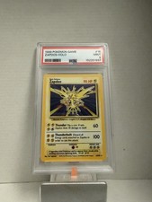 1999 Pokémon Base Set Zapdos Holo #16/102 PSA 9 Mint picture
