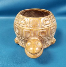 Vintage 1970's McCoy Smiling Yellow/Beige Turtle Planter #740 MCM Pottery 9