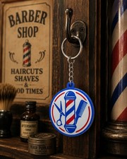 50 PCS Custom Barber Pole NFC Keychains | Business Promotion picture