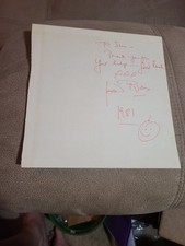 Joan Rivers 1981 Autograph Signed Thank You For Your Help Possibly From A Book picture