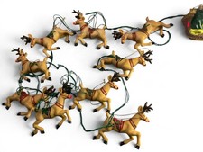 GE Holiday Classics Lighted Reindeer Sleigh Santa 7.5' LED Christmas Decor picture