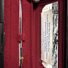 Vintage Fisher AG7 Astronaut Space Pen Gold Shuttle Emblem Case Papers Working picture