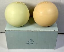 PartyLite TWO 3” Ball Candles New Open Box Pineapple Pomegranite Mojito - Q36036 picture