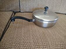 Vtg MCM FARBERWARE 8.5”  Poached Egg PAN ALUMINUM CLAD STAINLESS STEEL USA AF picture