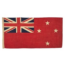 Vintage Wool New Zealand Flag Textile Cloth Nautical Maori Union Jack Red Ensign picture