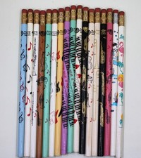 Lot 17 Vintage Pencils AIM 1985 Music Snoopy 1958 Leadworks Flamingo Unsharpened picture
