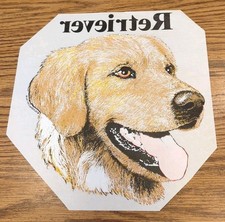 Vintage 1980's Heat Transfer Iron Retriever Dog picture