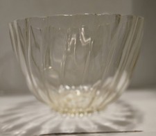 Vintage Hazel Atlas Colonial Swirl Amber Glass Punch Bowl Scalloped Rim 10.5”... picture