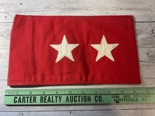ORIGINAL WWII ERA US 2 STAR BRIGADIER GENERAL VEHICLE CAR RANK FLAG picture