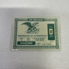 24K Gold Ingot. Milford Mass. Milford Savings Bank.  1981 picture