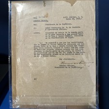 1926 Signed Document Horacio Vasquez President Of The Dominican Republic  picture
