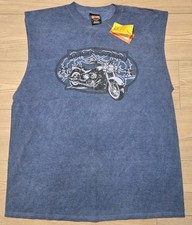 New Harley Davidson Tank Top Shirt Blue Mens XL Sleeveless Evansville TN NWT picture