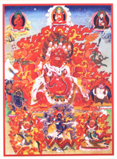 Thangka, Hayagrīva, Tamdin, Printed on Natural Canvas picture