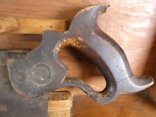 Antique Disston Philada 10 In Back Saw  15 TPI Crosscut Steel Spine Handsaw picture