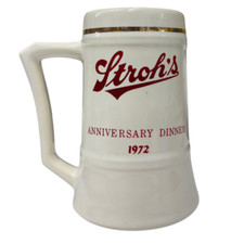 Stroh's Anniversary Dinner 1972 Commemorative Beer Stein Mug Wiley M Richmond picture