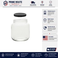 1/2 Gallon Glass Jar Wide Mouth Black Plastic Lid BPA Free for Fermenting picture