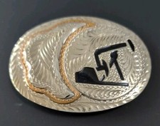 Vintage Wil-Aren Originals Belt Buckle Oil Derrick picture