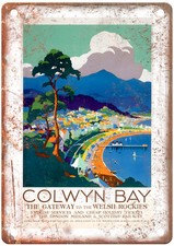 Vintage Colwyn Bay Railroad Retro Look Metal Sign ZL300 picture