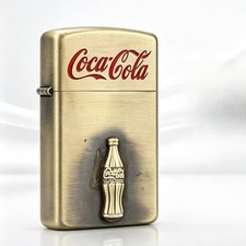 Zorro Slim Windproof Petrol Lighter Badge Inlay Craft Collectible Gift picture