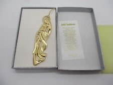 Vintage Wallace Silversmiths Gold Plated Ornament Mary and Baby Jesus picture