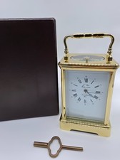 L’ Epee Strike Repeating & Alarm 8 Day Brass Desk 11J Clock Original Box Minty picture