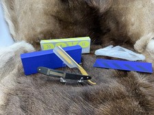 Dovo 6/8 Bismarck Solingen Germany Ebony Straight Razor Gold Etch Mint In Box++ picture
