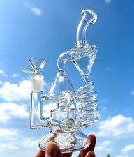 Coil Honeycomb Recycler rig pipes bong Glass Smoking Water shushi Matrix Bubbler picture