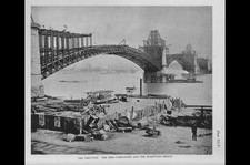 Photo:St Louis Missouri 1881 Eads Bridge Construction Mississippi River picture
