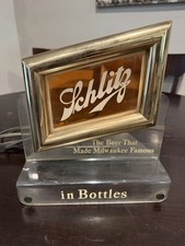 Old Vintage Schlitz Beer Lighted Sign Bar Tavern Rare picture