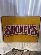 Vintage Shoney’s Restaurant Sign Large 36x48 Reflective Advertising Law Signs picture