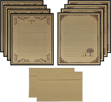 Total 72PCS Vintage Design Stationary Paper and Envelope Set - 48 Lined Letter W picture