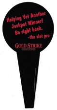 Gold Strike Casino - Tunica, MS - Paper Slot Machine Service Flag/Insert picture