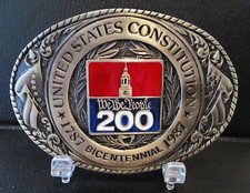 USA Constitution 200 Year Centennial 1987 Collectible Belt Buckle Commemorative picture