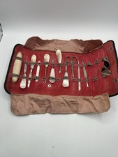 Vintage Heavy Mother of Pearl Handle Full Manicure 15 Pieces Vanity Set picture
