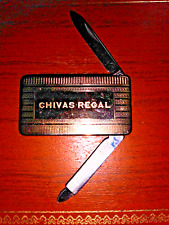 vintage gold chivas regal money clip  knife and nail file picture