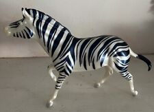 Breyer Tradit'l  712304 CHRISTMAS CANDY  Blue Metallic Striped Zebra RARE picture