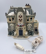 Mervyn’s Village Square 1997 Post Office Lighted Winter Village Great Condition picture