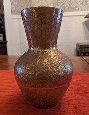 VinTagE Mid-Century STANGL 22KT GRANADA GOLD VASE HAND PAINTED 5023 picture