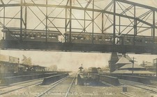 RPPC Chicago IL CHILDS Elevated Trains Railroad 3rd St Monroe Station Postcard picture