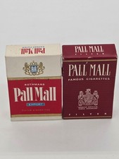 Vintage Pall Mall Cigarette Pack Collection 2 Empty Packs Rothmans Export 20 picture