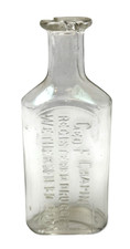 Antique Geo F Chapin Druggist Bottle Wethersfield Connecticut Embossed picture