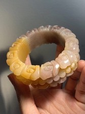 Special Price！56.6mm/Natural Mongolian Jade Extra Heavy Rose Bangle/ She TeiCui picture