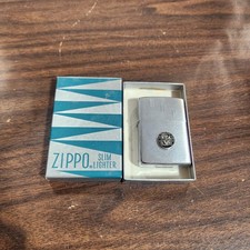 * 1957 * Volunteer Cement STEEL Zippo Slim Lighter in the Box  picture