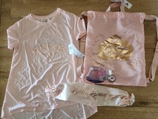 NEW Disneyland LOT 6 Bibbidi Bobbidi Boutique Backpack/Shirt/Makeup/Ribbon/Tiara picture