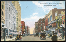 1914 Minneapolis Minnesota Nicollet Ave. Historic Vintage Postcard A2683 picture