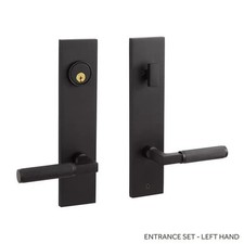 Signature Hardware Satcher Straight Knurled Solid Brass Entrance Door Set picture