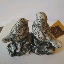 Shapes Of Clay By Stan 2 Song Bird Sculpture Handcrafted On Stone Like Base picture